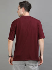 MAROON OVERSIZED T-SHIRT.