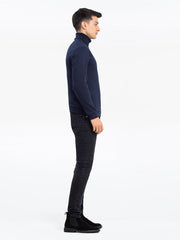 NAVY BLUE HIGH NECK