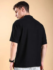 BLACK POLO T-SHIRT.