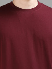 MAROON OVERSIZED T-SHIRT.